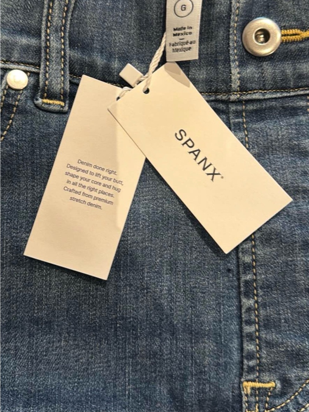 SPANX Blue Denim Jean Shorts - Picture 3 of 3